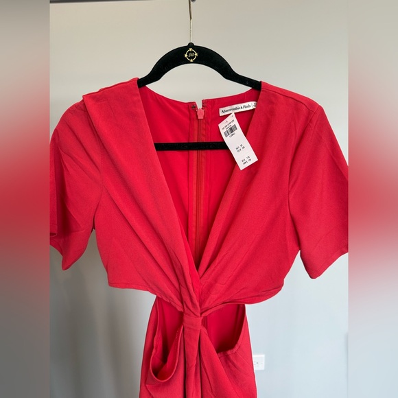 Abercrombie & Fitch Knotted Cutout Midi Dress XS NWT - Picture 8 of 9